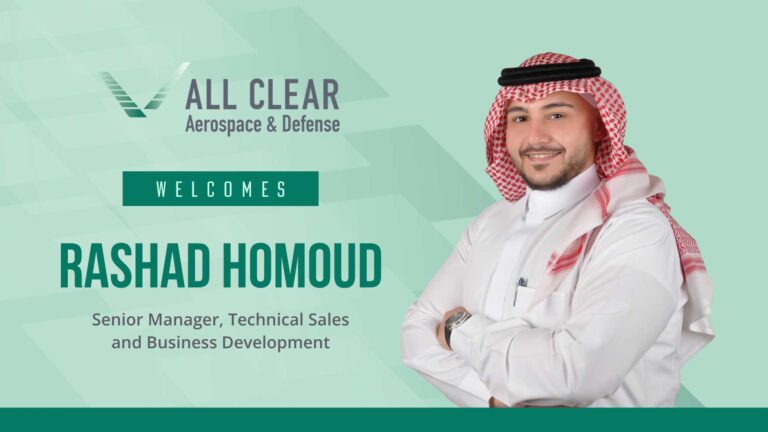 AllClear Aerospace & Defense Appoints Rashad Homoud as Senior Manager, Technical Sales and Business Development